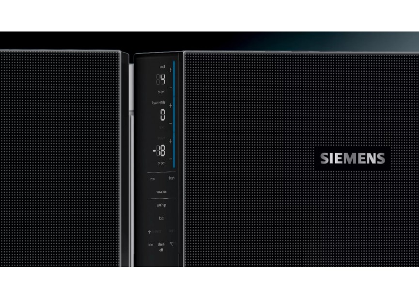 Siemens KF86FPBEA 183 x 81 cm koel vries 3 lades zwart iQ700
