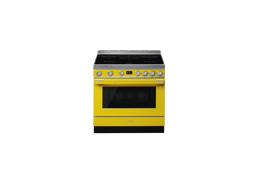 Smeg CPF9IPYW 90cm A+ inductiefornuis pyrolyse oven geel