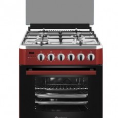 Wiggo 60 cm ROOD RVS 9 series gasfornuis electrische oven