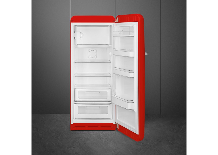 Smeg FAB28RRD5 153 cm 270 L Retro Rode Koelkast Vriesvak