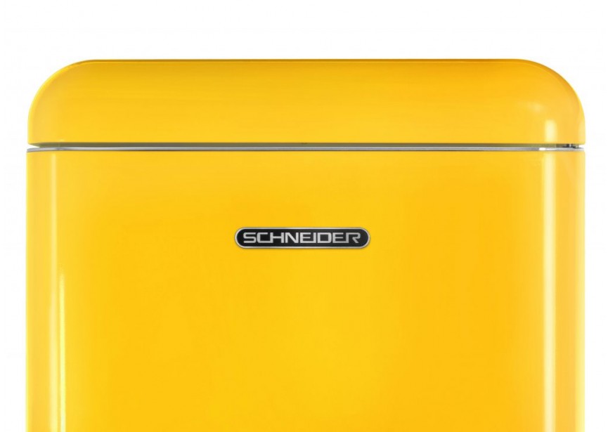 Schneider SCCB250VCAN Canary Yellow koelvries kast 182cm