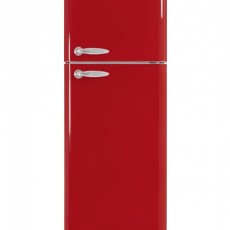 Schneider SCDD309VR Red Vintage koelvries kast 183cm