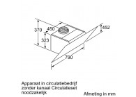 Siemens LC87KHM60 Headfree wanddampkap afvoer + recirculatie