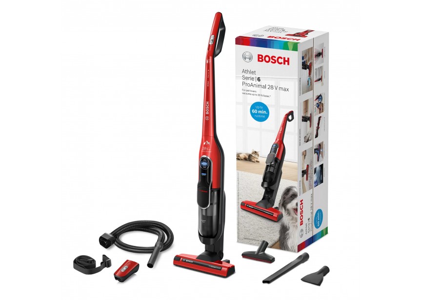 Bosch BCH86PET2 ProAnimal 28V snoerloze steelstofzuiger rood