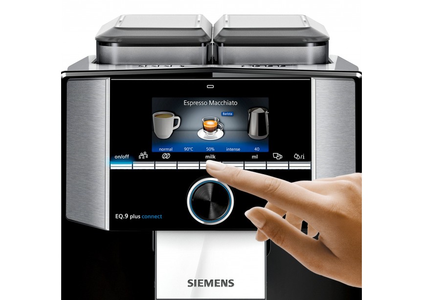 Siemens TI9573X9RW EQ 9 Zwart/Inox Premium volautomaat