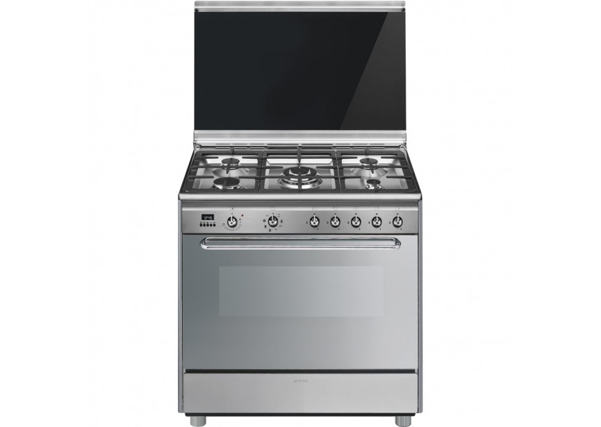 Smeg SCB90MFX2 90cm gasfornuis multifunctie oven inox