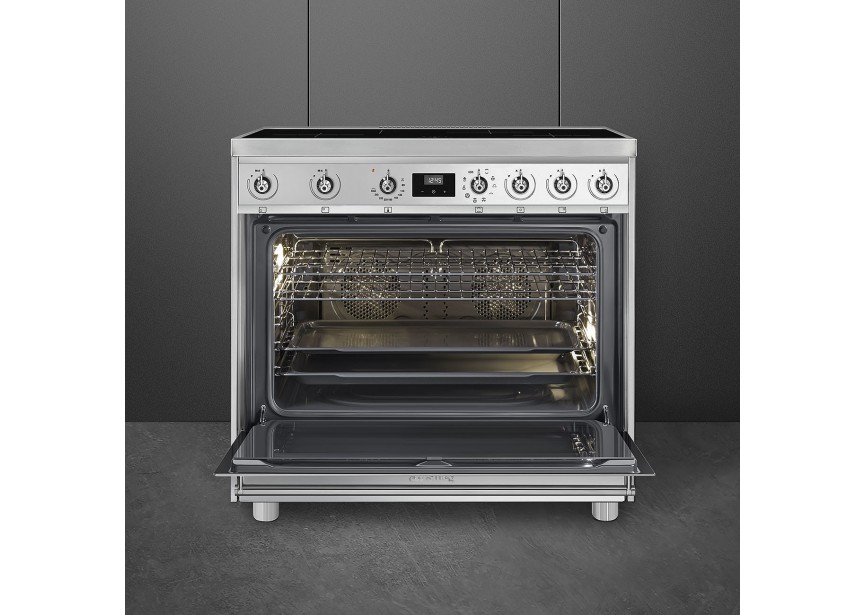 Smeg C9IMX9-1 90cm inductiefornuis multifunctie oven inox