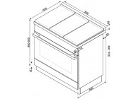 Smeg CPF9IPWH 90cm A+ inductiefornuis pyrolyse oven wit