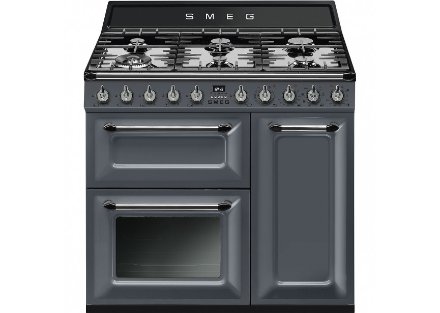 Smeg TR93GR 90cm A+ gasfornuis multi-oven grilloven Grijs