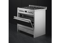 Smeg A1-9 90 cm A gasfornuis multifunctionele oven Inox