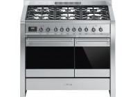 Smeg A2-81 100cm A-klasse gasfornuis 2 ovens 1 multi Inox