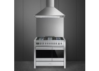 Smeg A2-81 100cm A-klasse gasfornuis 2 ovens 1 multi Inox