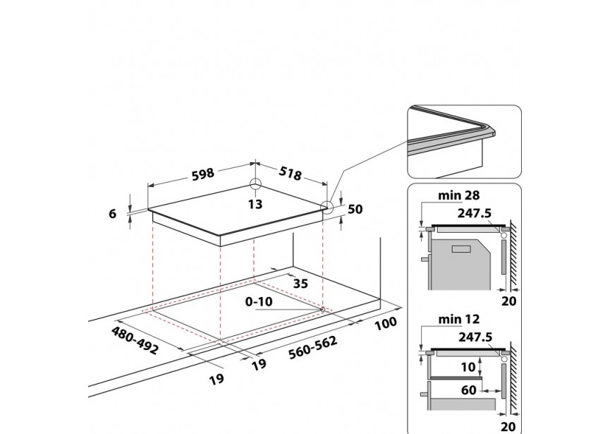 Bauknecht BB8760CAL 60 cm 2 Flexi Duo inductie kookplaat