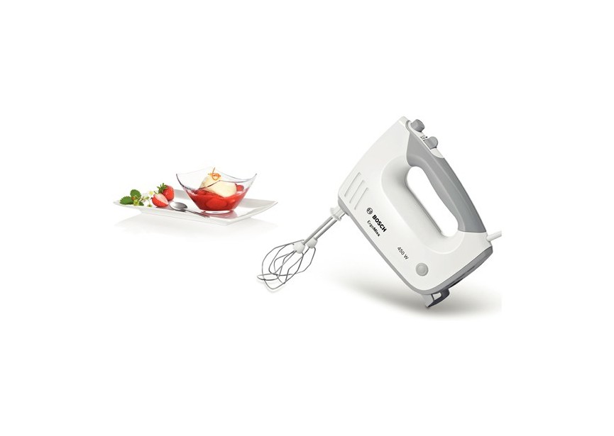 Bosch 450 Watt Ergo mixer set met inox staat en toebehoren