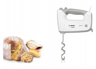 Bosch 450 Watt Ergo mixer set met inox staat en toebehoren