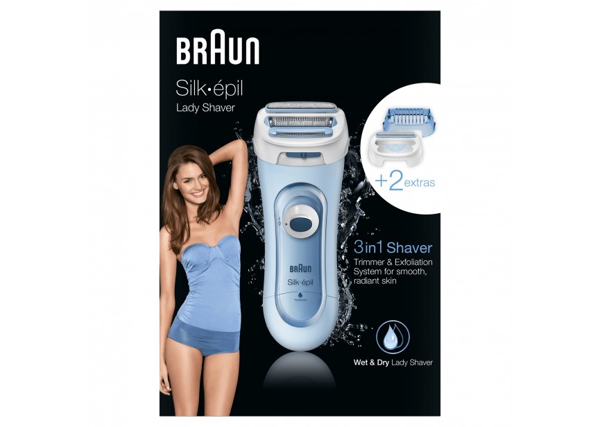 Braun Silk-Epil 3 in 1 lady shave blauw