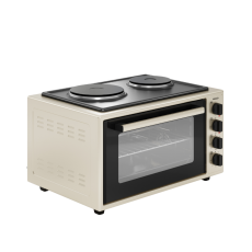 Wiggo WMO-E4562H(C) Vrijstaande Oven 45L met kookplaat Creme