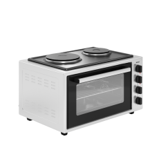 Wiggo WMO-E4562H(W) Vrijstaande Oven 45 L met kookplaat Wit