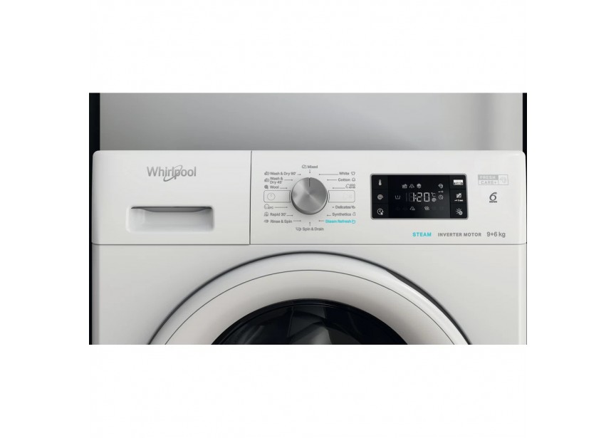 Whirlpool FFWDB964369 was-droogcombinatie 9 + 6 kg