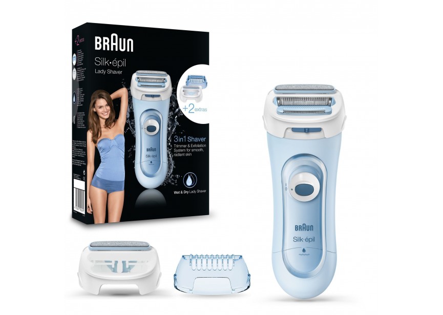 Braun Silk-Epil 3 in 1 lady shave blauw