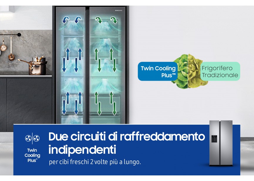 Samsung RS68A884CSLEF Inox RVS Side by Side -kraan nodig-