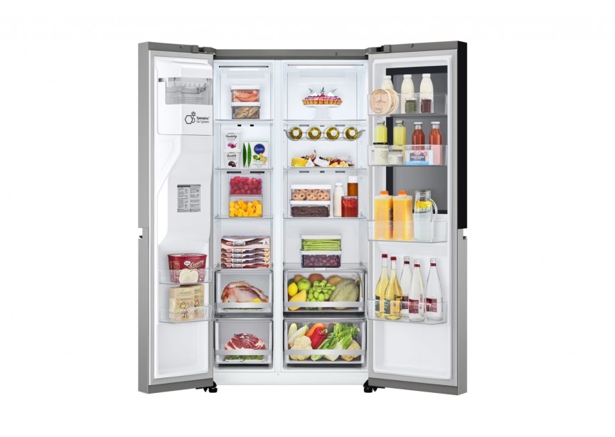 LG GSGV80PYLD Amerikaanse koelkast met scherm Zilver