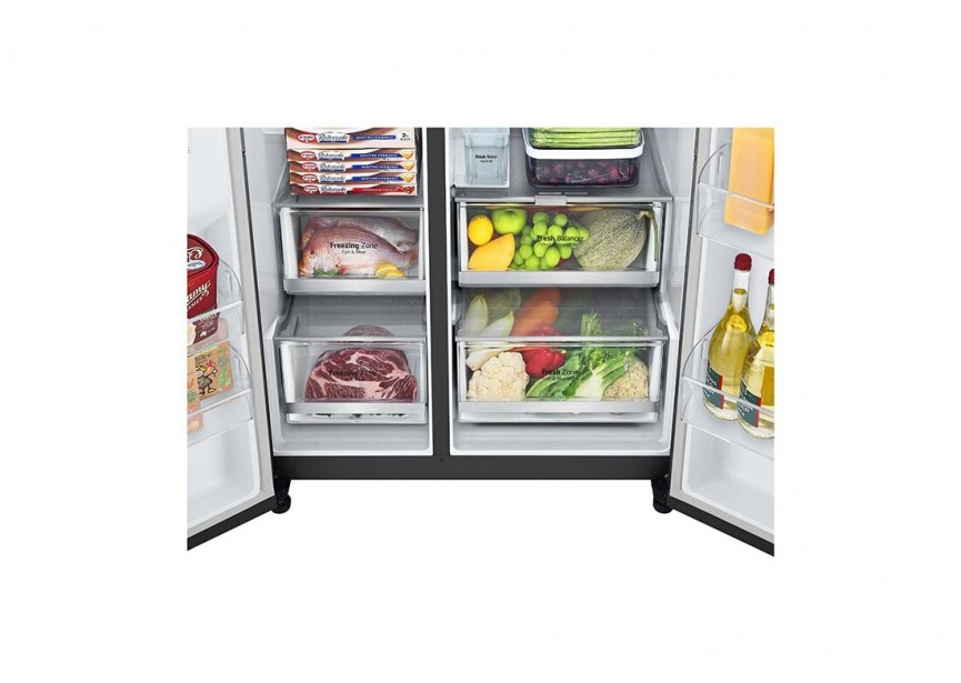 LG GSXV81MCLE Side by Side met scherm Mat Zwart kraan nodig