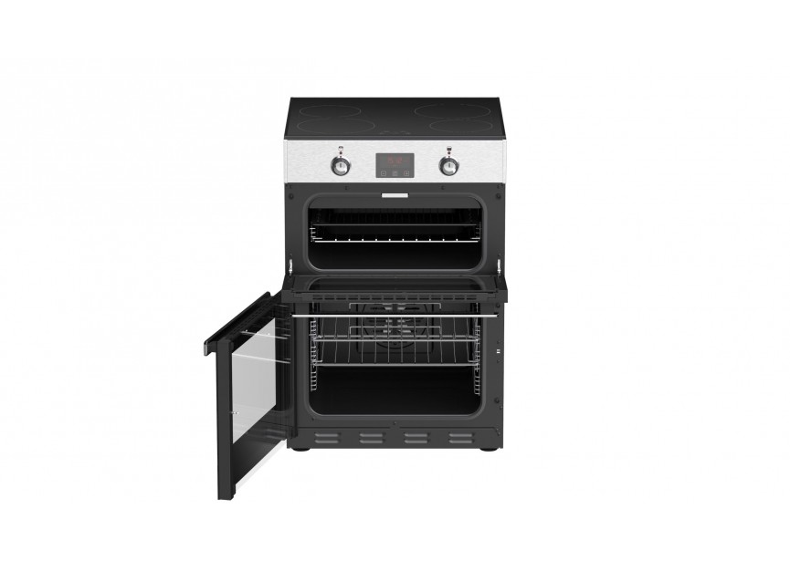 Belling Cookcentre 60 Ei RVS fornuis 4 inductiezone 2 oven