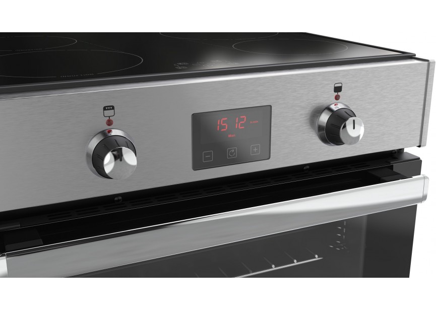 Belling Cookcentre 60 Ei RVS fornuis 4 inductiezone 2 oven