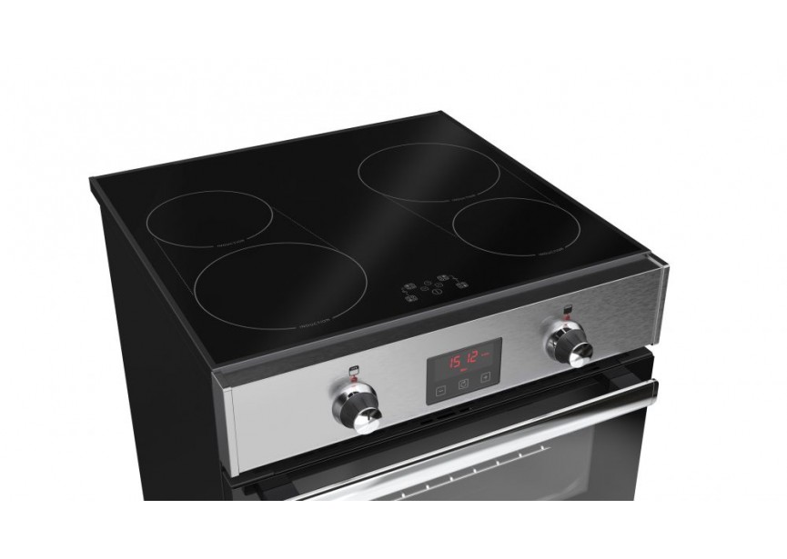Belling Cookcentre 60 Ei RVS fornuis 4 inductiezone 2 oven
