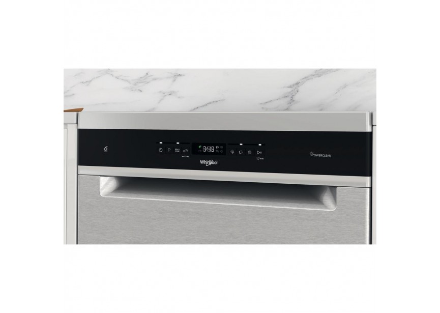 Whirlpool WFO3T141PX vrijstaande vaatwasser inox front