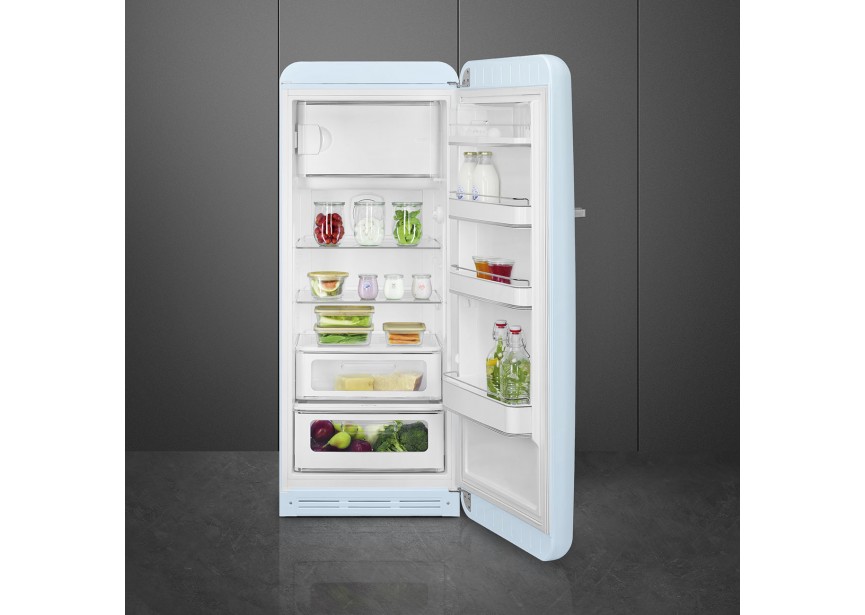 Smeg FAB28RPB5 153cm 270L Retro Lichtblauw koelkast vriesvak
