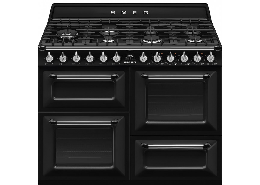 Smeg TR4110BL1 110 cm zwart Victoria gas fornuis