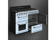 Smeg TR4110AZ 110 cm pastelblauw Victoria gas fornuis