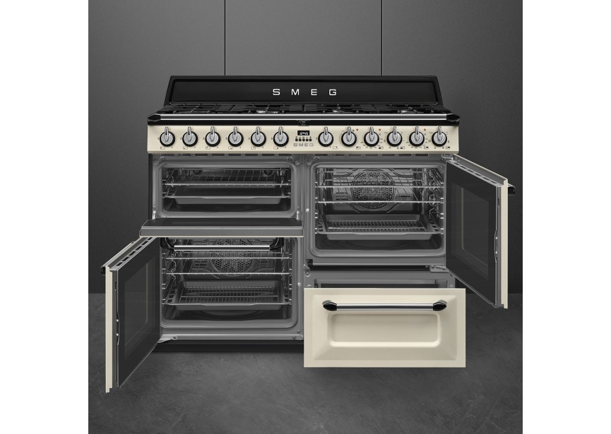 Smeg TR4110P1 110 cm creme Victoria gas fornuis