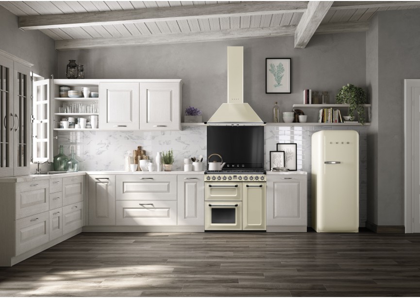 Smeg TR93P 90cm A+ gasfornuis multi-oven grilloven Creme
