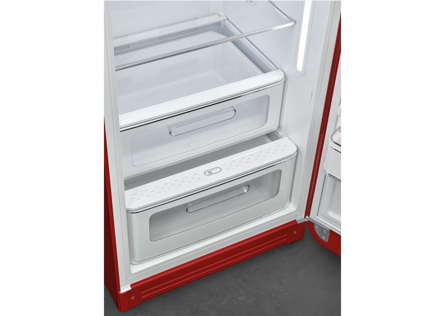 Smeg FAB28RRD5 153 cm 270 L Retro Rode Koelkast Vriesvak