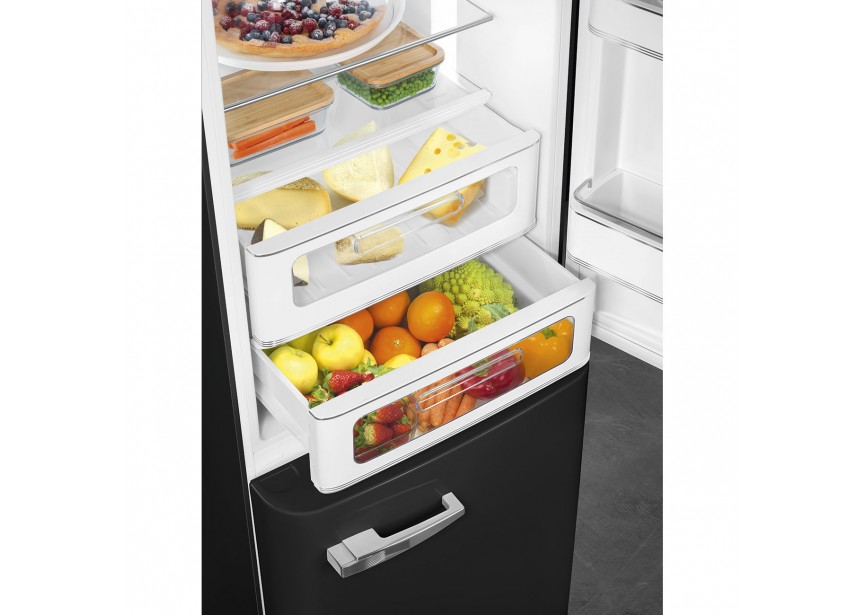 Smeg FAB32RBL5 Retro Zwarte koel vries combinatie