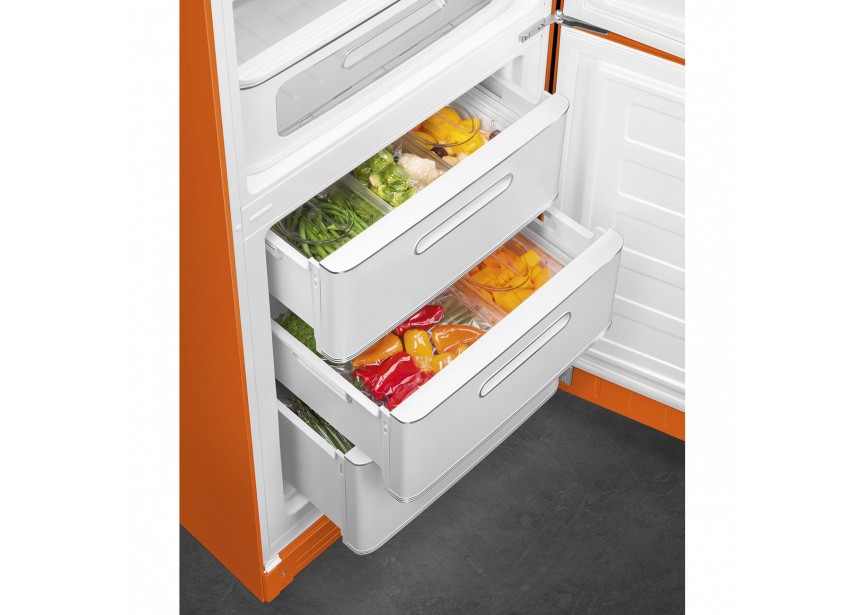 Smeg FAB32ROR5 Retro Oranje koel vries combinatie