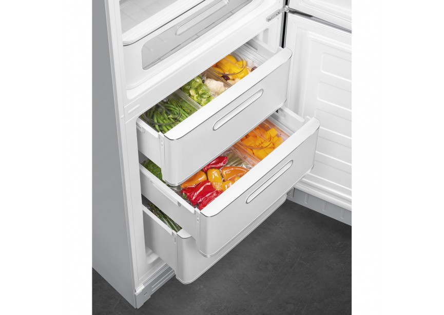 Smeg FAB32RSV5 Retro Zilver koel vries combinatie