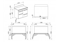 Smeg TR4110IGR2 110 cm grijs Victoria inductie fornuis