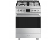 Smeg C6GMX2 inox 60 cm gas fornuis multifunctionele oven