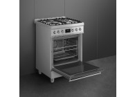 Smeg C6GMX2 inox 60 cm gas fornuis multifunctionele oven