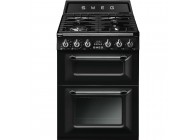 Smeg TR62BL 60 cm zwart Victoria gas fornuis