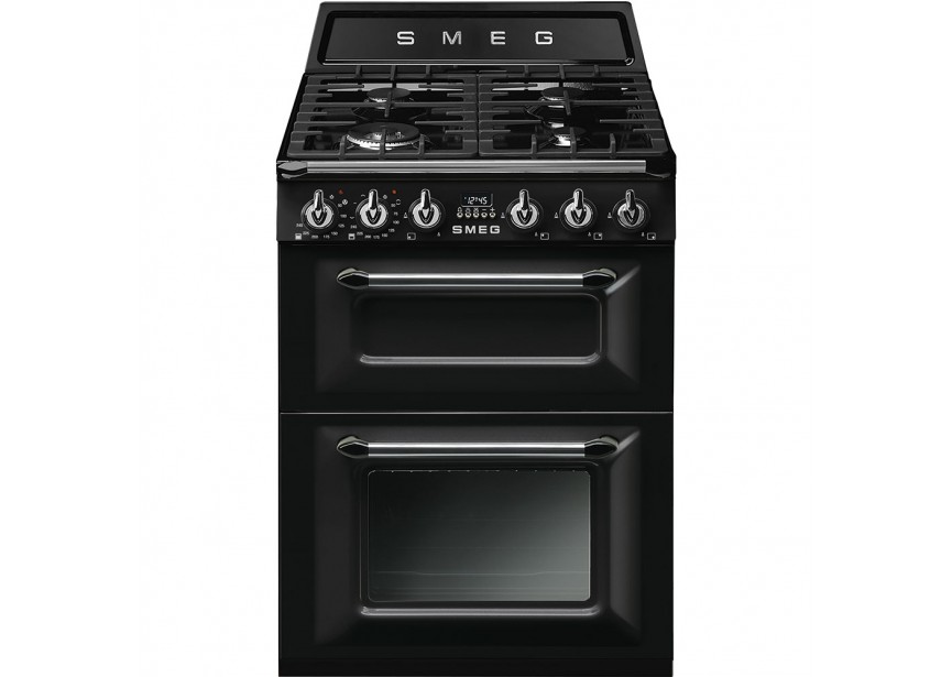 Smeg TR62BL 60 cm zwart Victoria gas fornuis