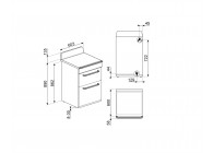 Smeg TR62BL 60 cm zwart Victoria gas fornuis
