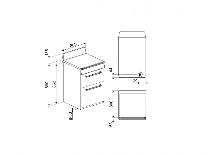 Smeg TR62IBL2 60 cm zwart Victoria inductie fornuis