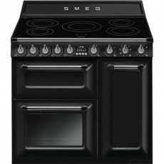 Smeg TR93IBL2 90cm A inductiefornuis 2 ovens grill Zwart