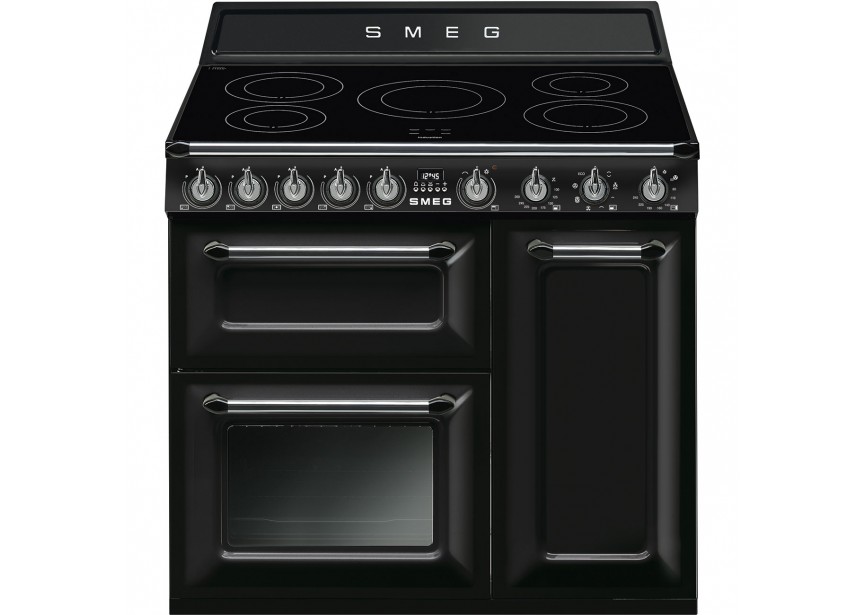 Smeg TR93IBL2 90cm A inductiefornuis 2 ovens grill Zwart