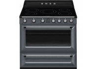 Smeg TR90IGR2 90cm A inductiefornuis oven opberglade Grijs